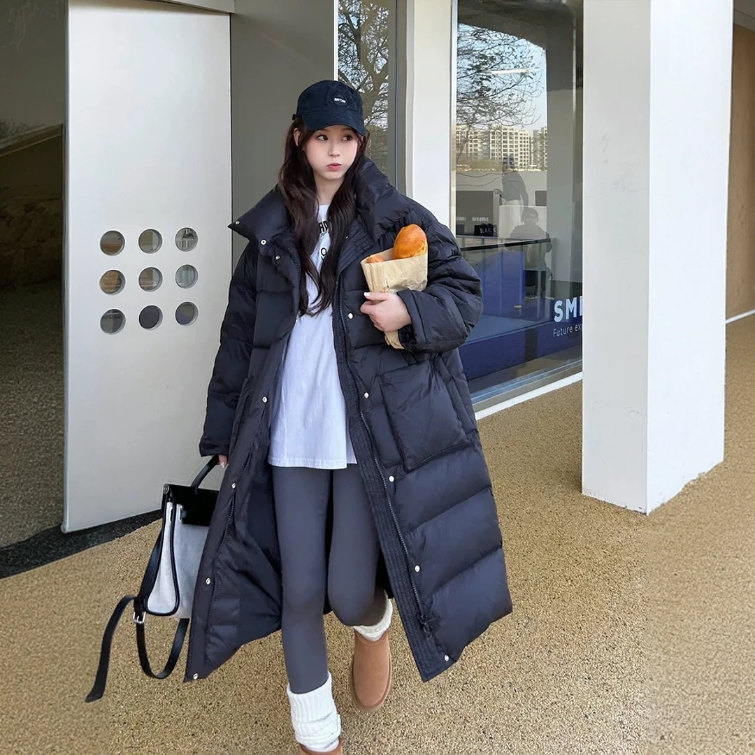 大口袋 男女同款加厚羽绒服 2025款大码宽松时尚款外套