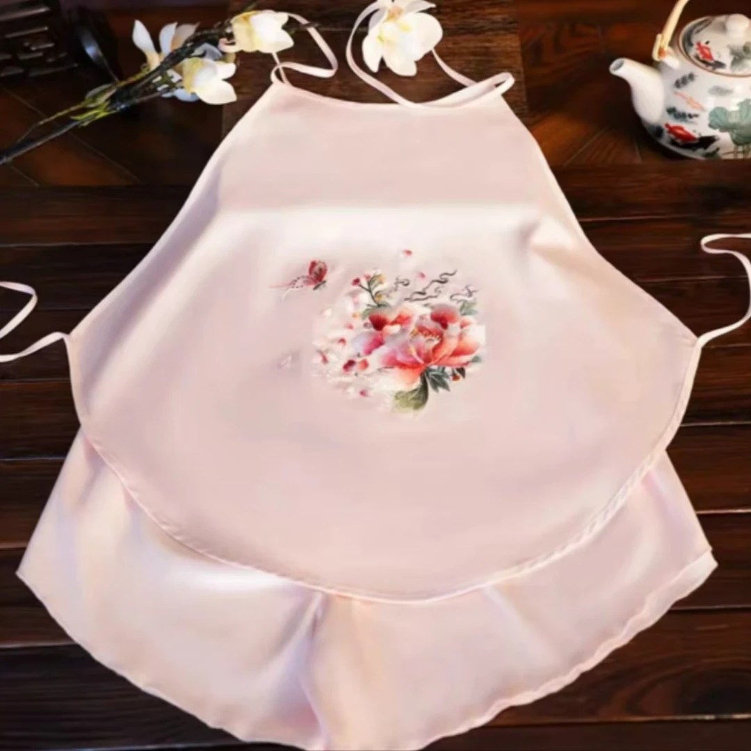 睡衣集合苏绣重工刺绣肚兜中国风内衣女士居家服睡衣刁宽竹编小店