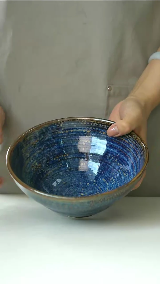 陶瓷DXC拉斯星际蓝面汤碗17cm@4-2@
