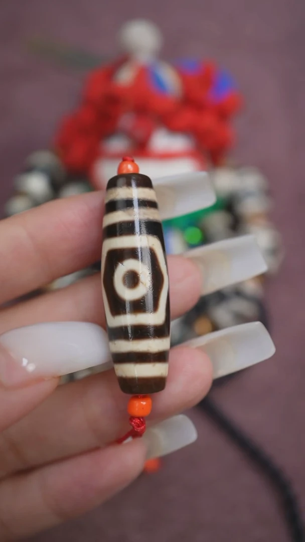 玛瑙/玉髓颈饰未镶嵌8*8蚀花玛瑙珠定制编绳