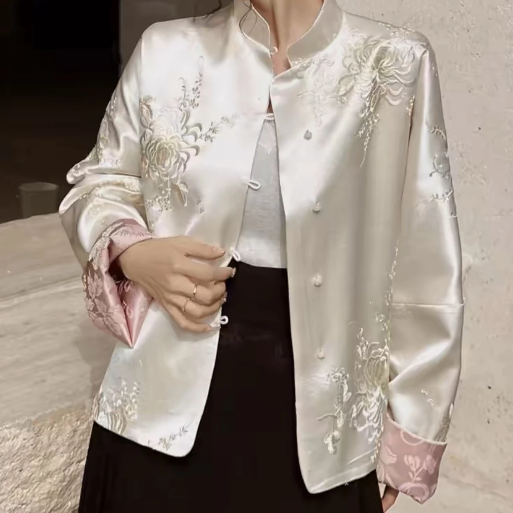 【月光绣】重工刺绣双面双穿国潮风外套新中式上衣20248563— 徐徐