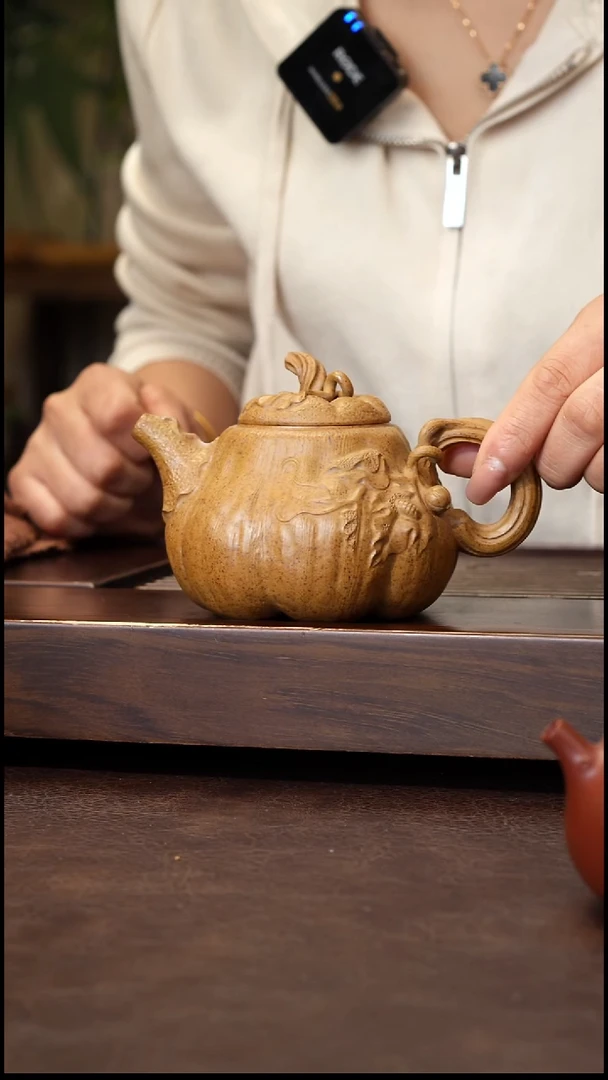 茶壶紫砂黄金段还原烧大南瓜