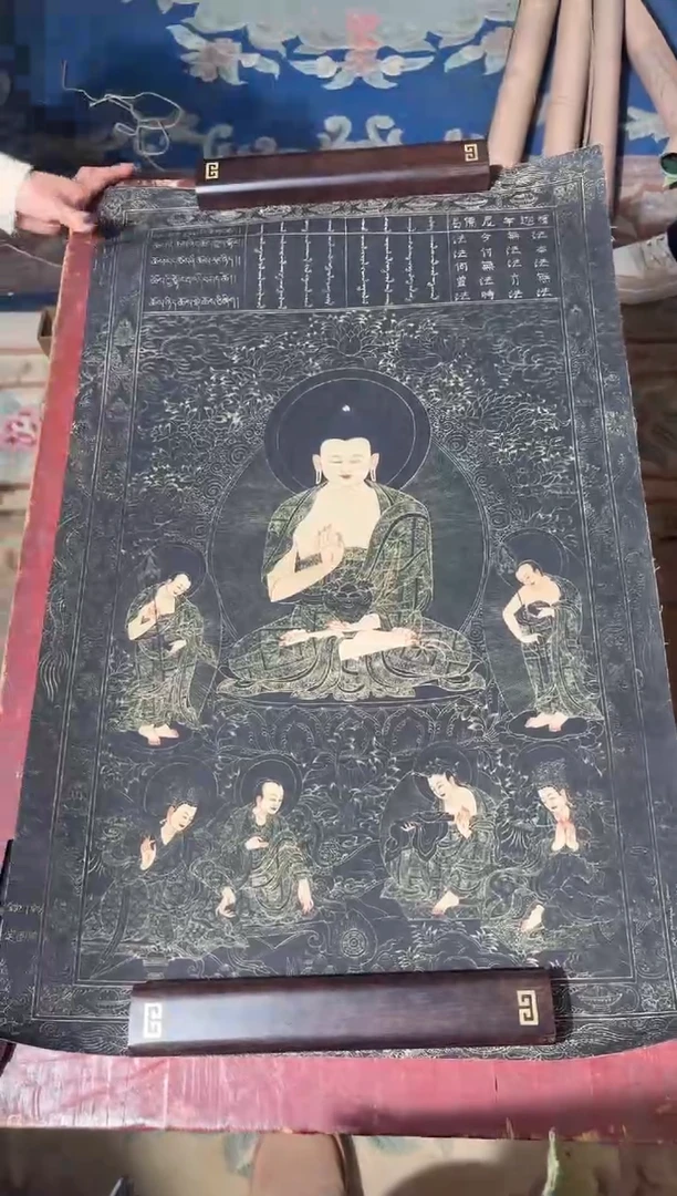 卷轴画龙妹的唐卡tk16