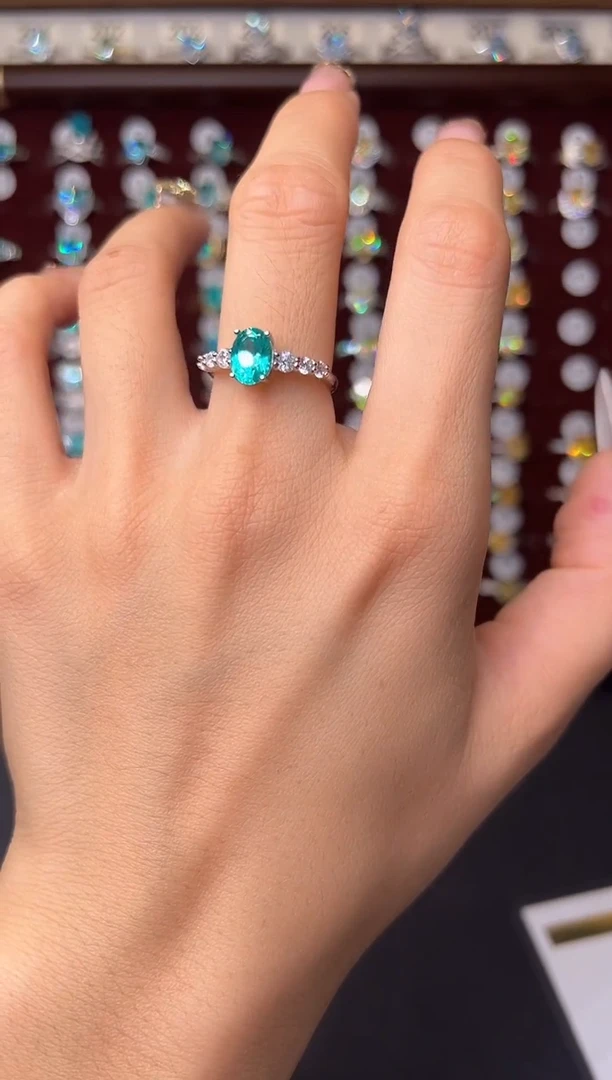 碧玺戒指银S925镶嵌0000