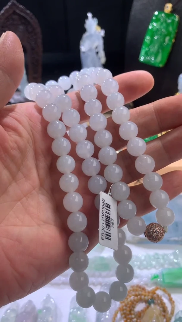 项链未镶嵌翡翠天然翡翠珠链项链