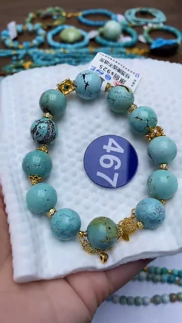 【闪购商品】绿松石手串银S925镶嵌467