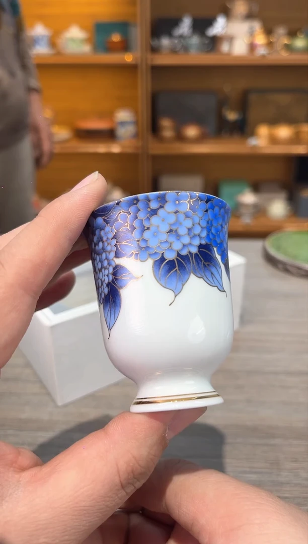 【闪购商品】蓝花对杯茶具茶具