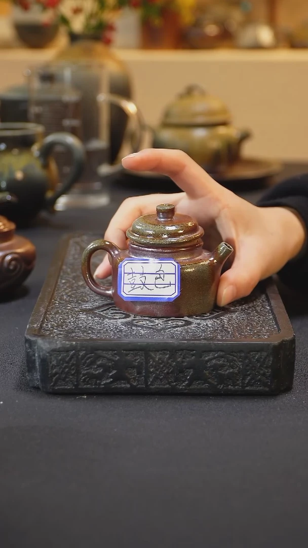 茶壶紫砂纯自然柴烧