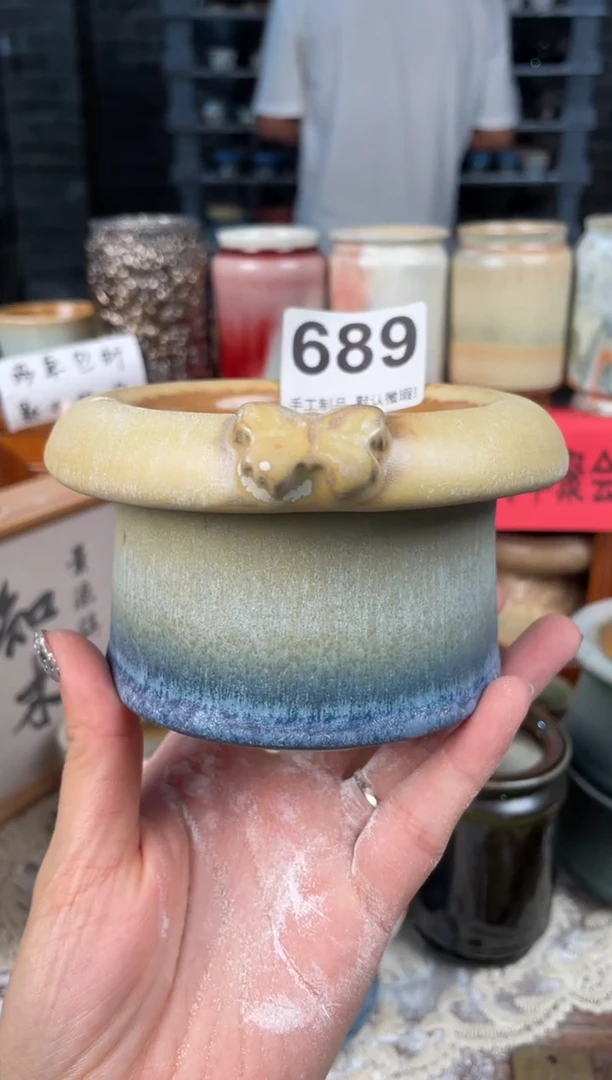 瓷片689知木小芳花盆