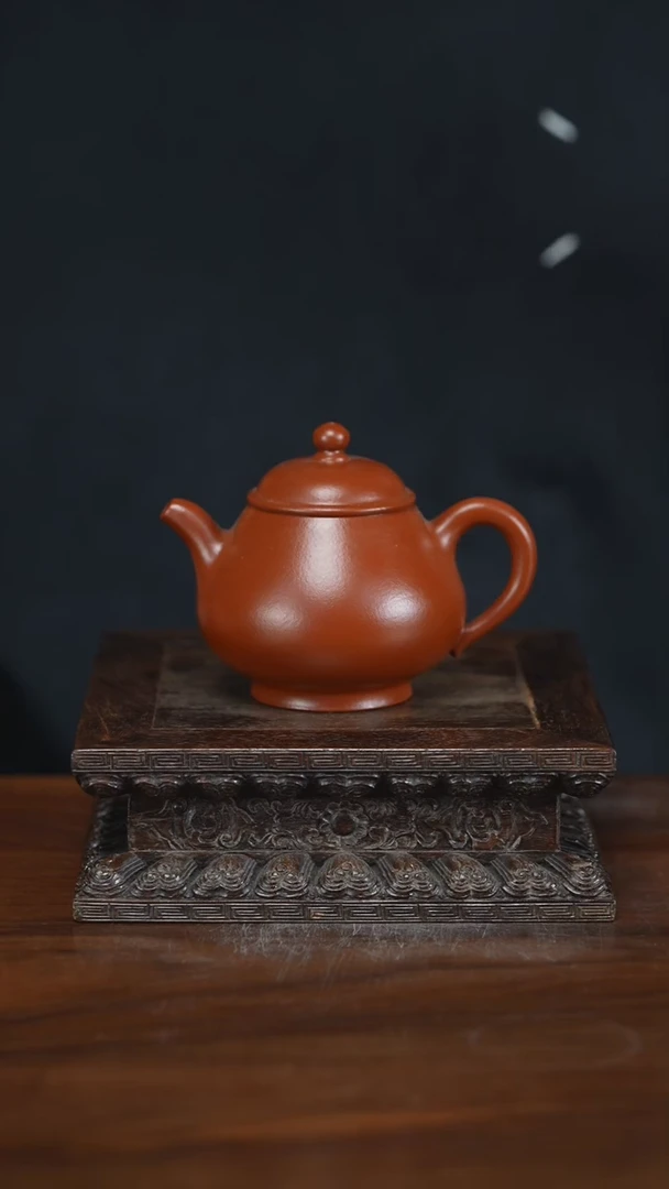 茶壶紫砂潘壶 130cc 朱泥