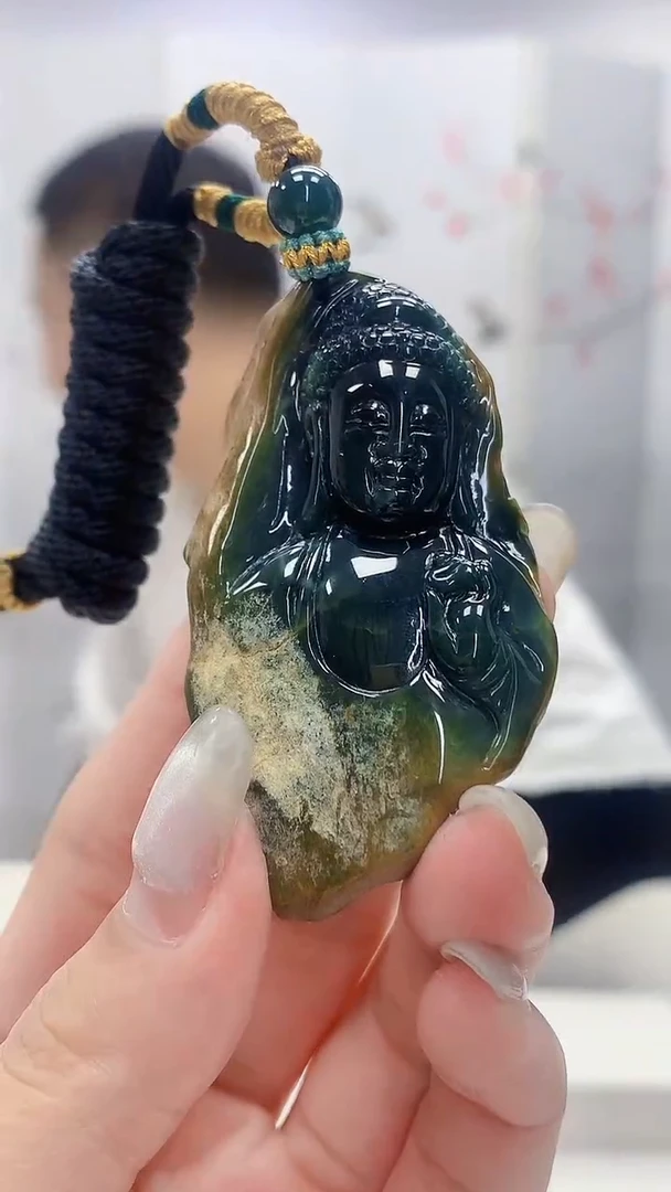 定制翡翠未镶嵌4898lr-毛货挂件117