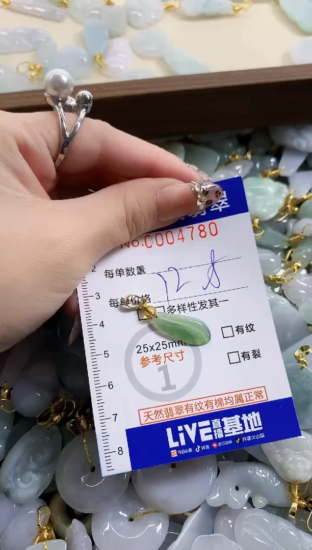 颈饰未镶嵌翡翠巧****豆天然A货翡翠