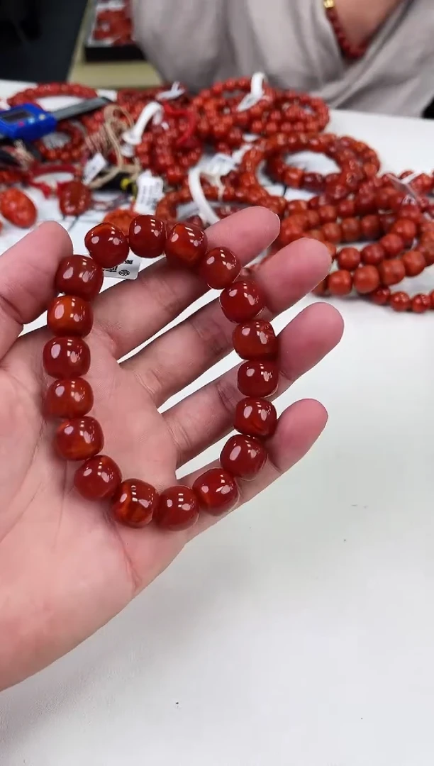 【闪购商品】南红玛瑙瓦西老型手串13+未镶嵌一个/条