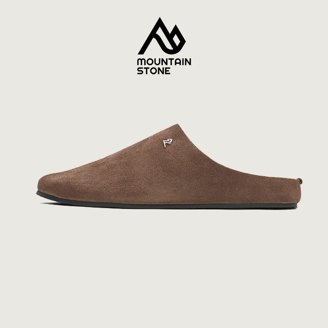 MS Mountain Stone曹岩穆勒拖鞋男女同款半拖牛纤绒一脚蹬包头拖