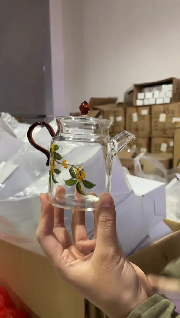 小执壶桂花琥珀把桂花