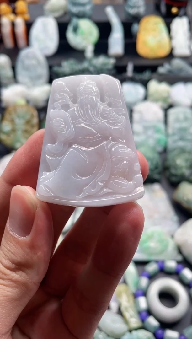 颈饰未镶嵌翡翠41  天然翡翠a货  关羽