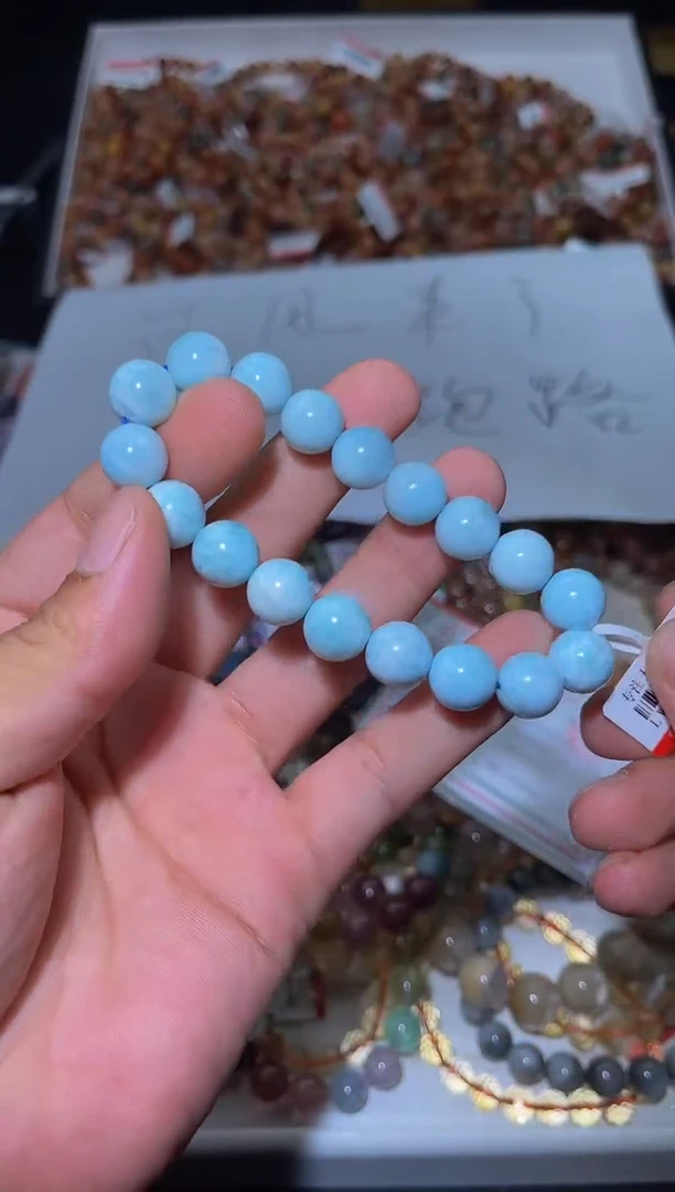 未镶嵌针钠钙石（海纹石）手串L34-多样性发其一