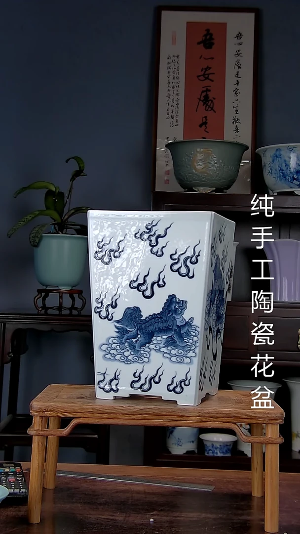 景德镇手工陶瓷花盆