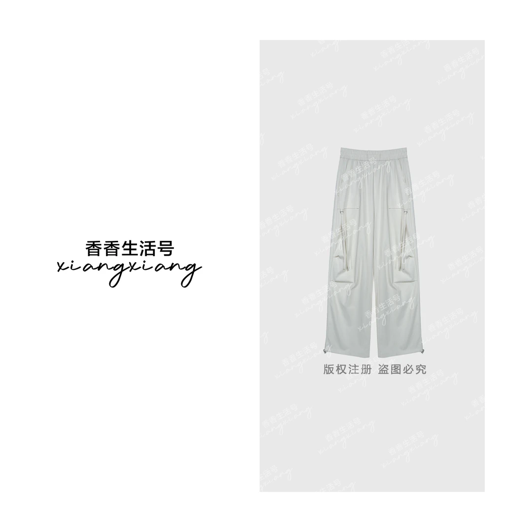 【香香严选】“休闲美学”春夏欧若风机能风阔腿裤吊环工装裤2388