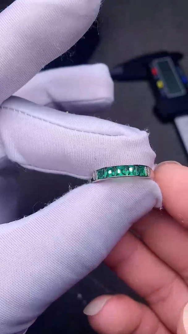 【闪购商品】祖母绿戒指银S925镶嵌·····