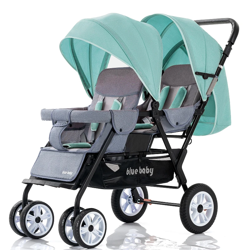 双胞胎婴儿推车轻便折叠可坐可躺前后坐二胎双人大小宝儿童手推车