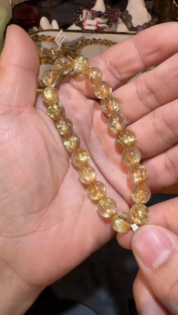 未镶嵌手串发晶SJ-481金发晶