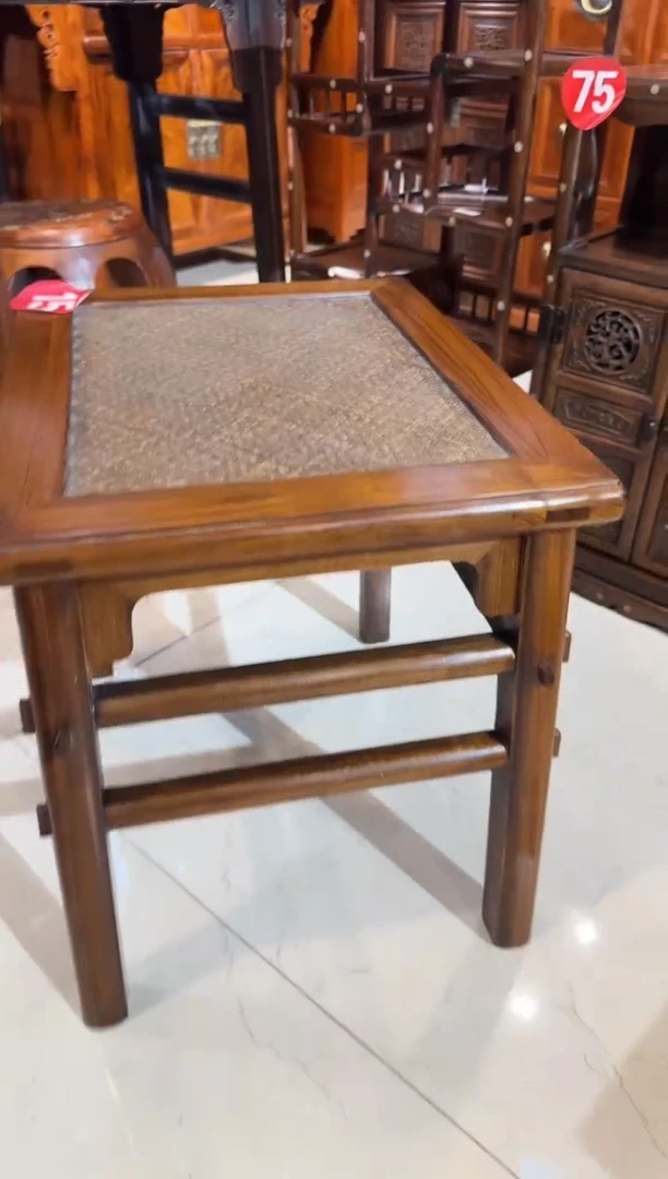 【闪购商品】木木艺黄花梨藤席方凳1580.88