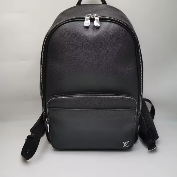 99新 LouisVuitton/路易威登 97新80165 LV 黑色全皮双肩包时尚