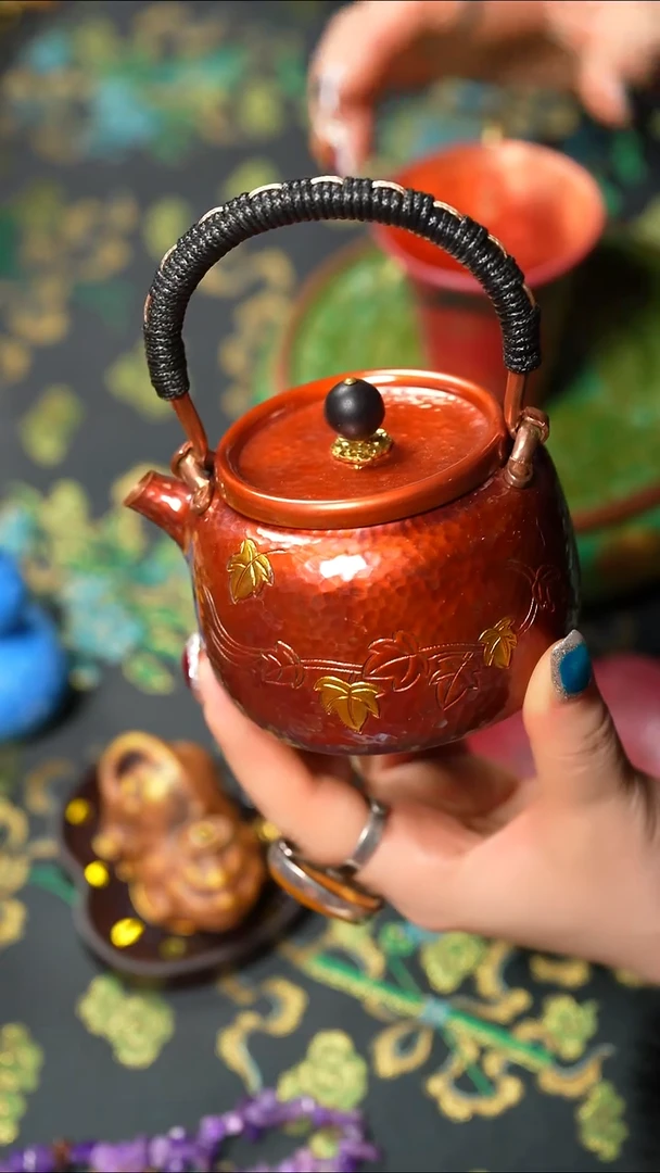 铜壶枫叶煮茶壶 TH001 10106