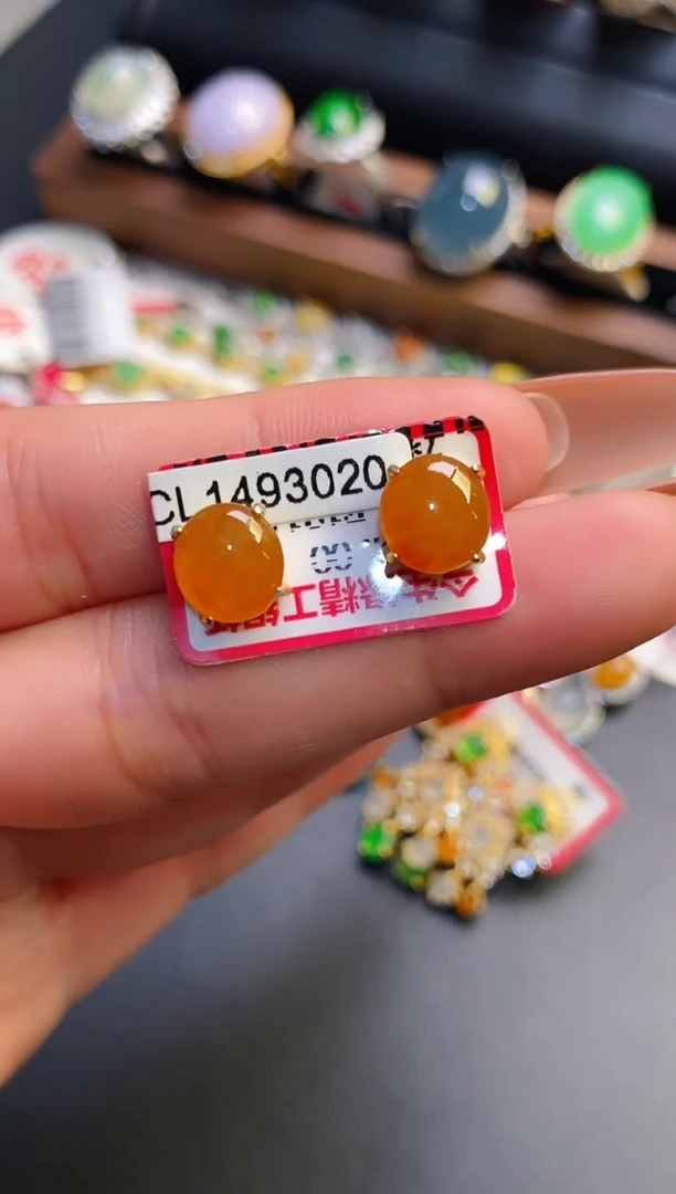 银S925镶嵌戒指翡翠天然