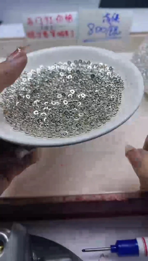 【闪购商品】玛瑙/玉髓颈饰银S800镶嵌x869银垫片4mm*100颗