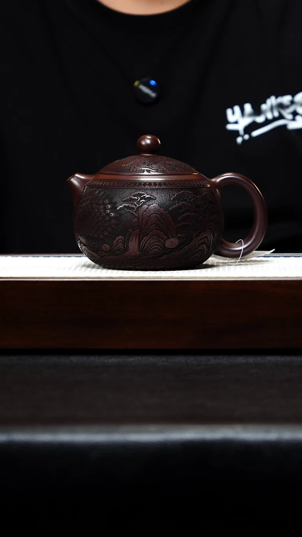 茶壶紫砂西施 石红
