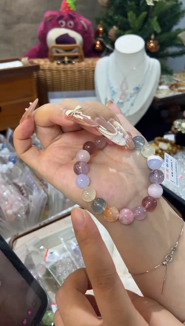 水晶手串未镶嵌孤品捡漏均匀瑕疵介意勿拍