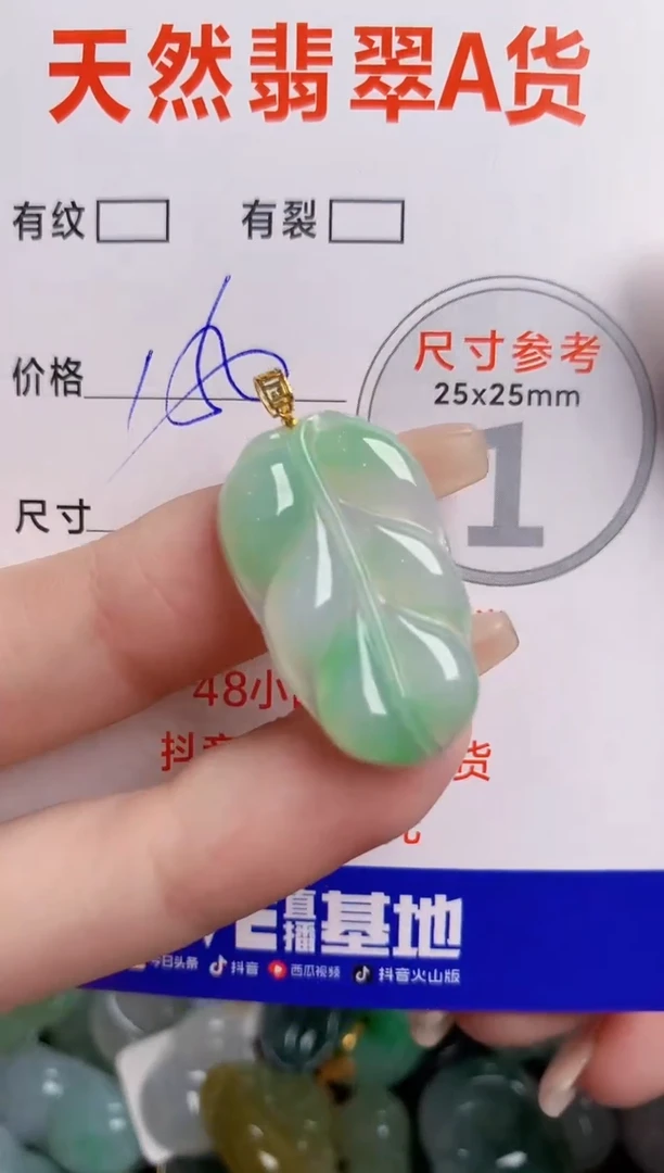 翡翠18K金镶嵌颈饰1019472252