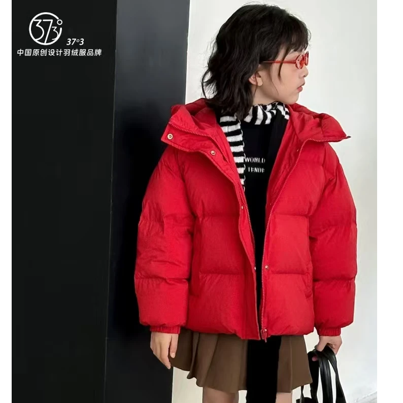 休闲中长款男女宝羽绒冬季加厚中长款时尚小童中童羽绒极寒外套