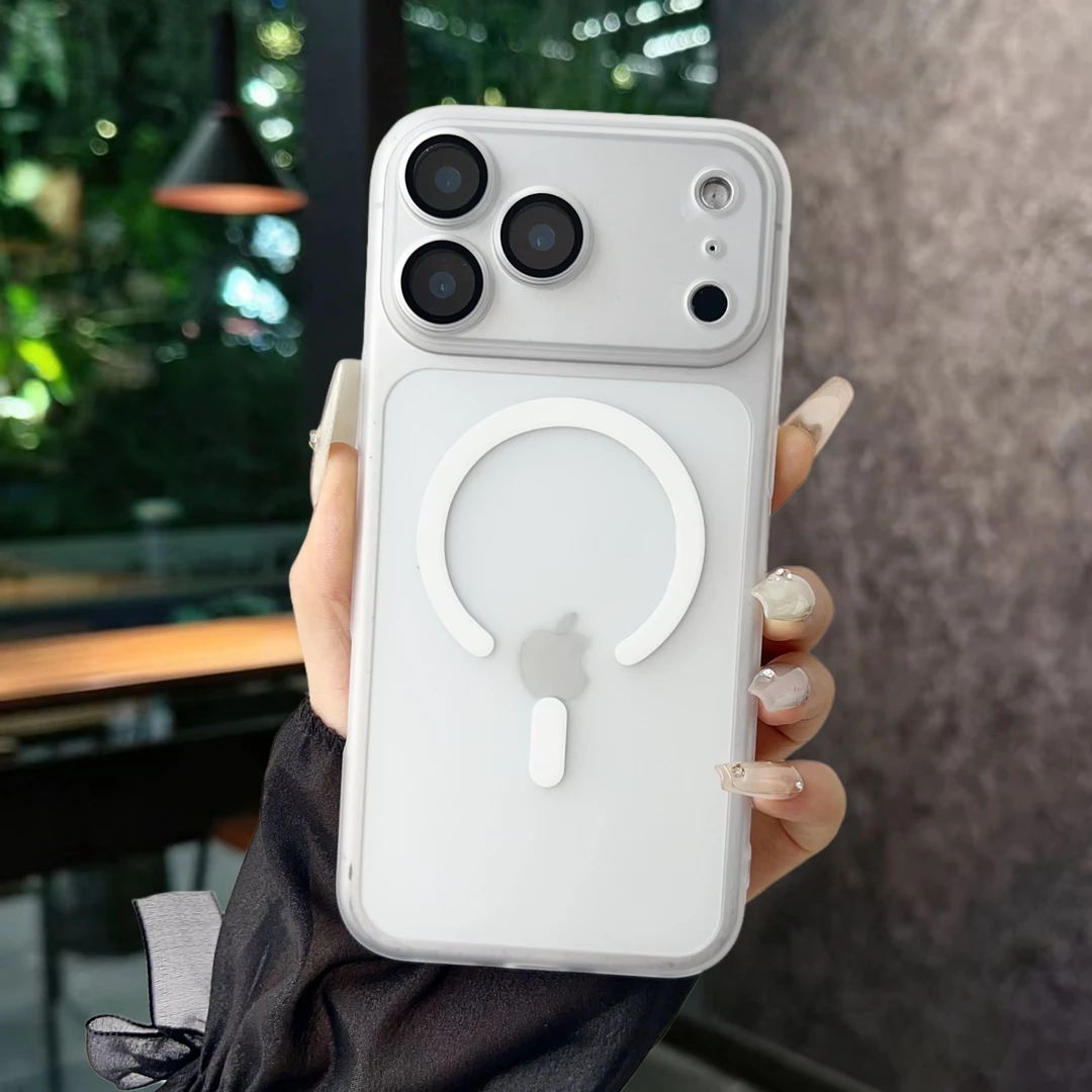 磁吸镜头全包适用苹果17promax手机壳磨砂半透明iphone17pro防摔