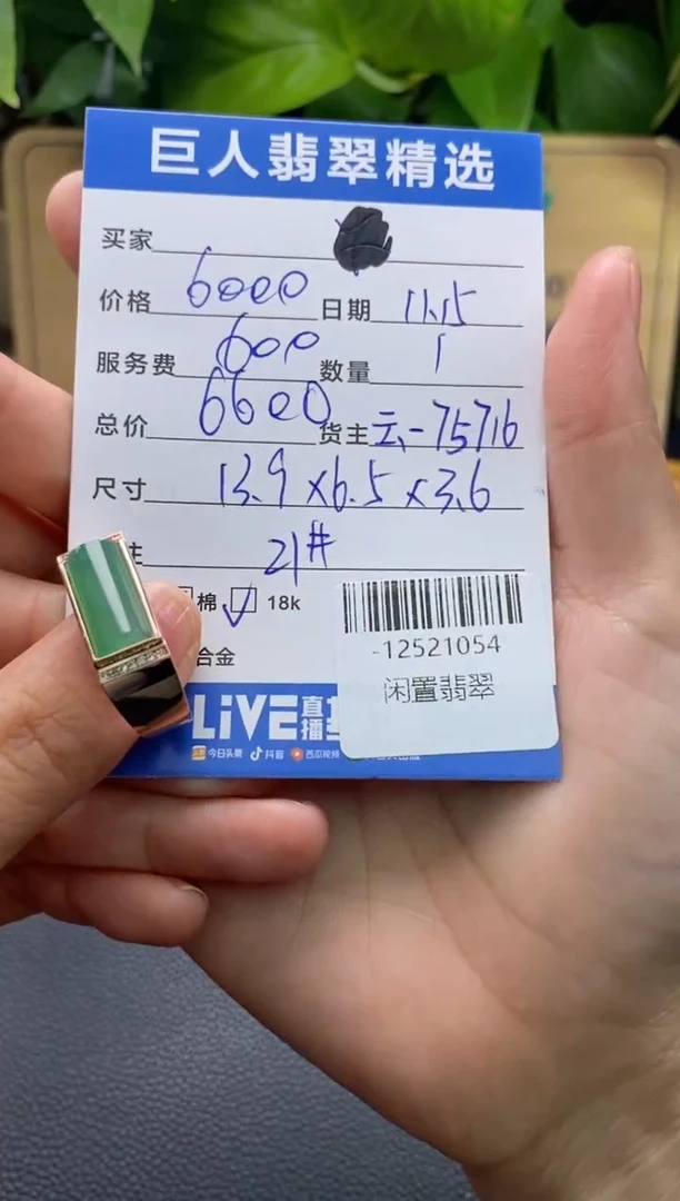 颈饰18K金镶嵌翡翠多人-12521054