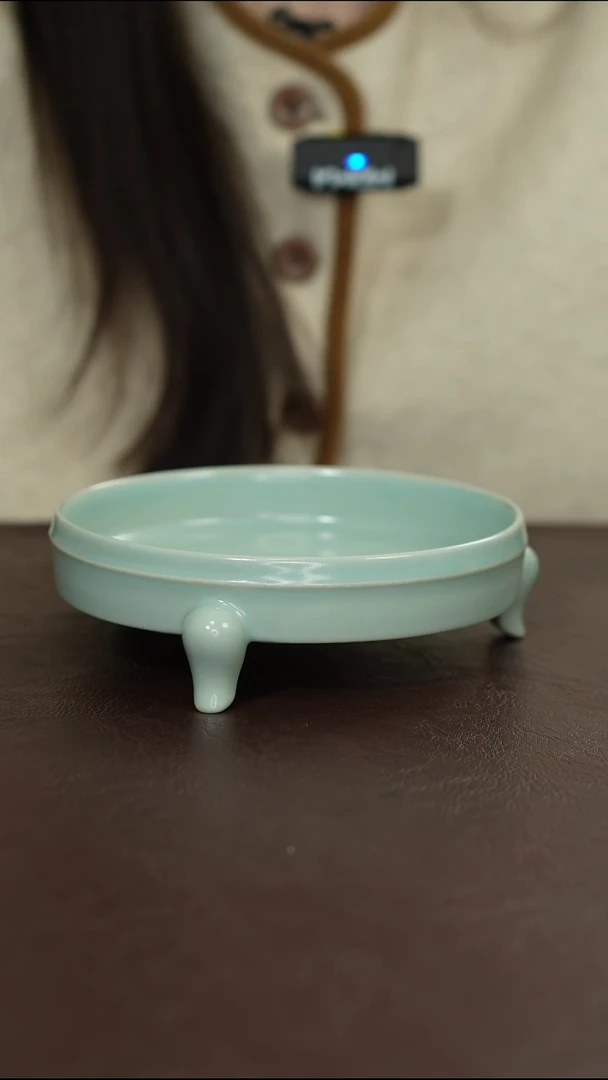 摆件陶原矿原釉汝宋汝瓷