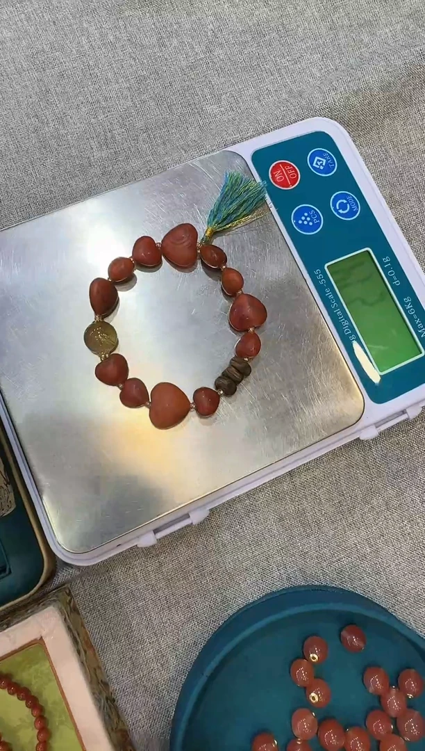 手串18K金镶嵌南红玛瑙04