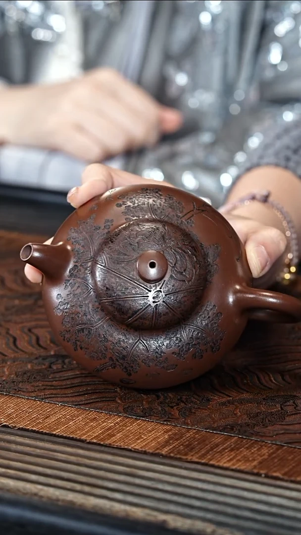 宜兴紫砂SSJ 紫泥 合欢 280cc