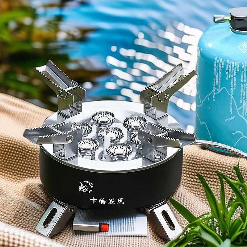 【卡酷逐风猛火炉】户外五星七星九星猛火炉便携式露营防风卡式炉