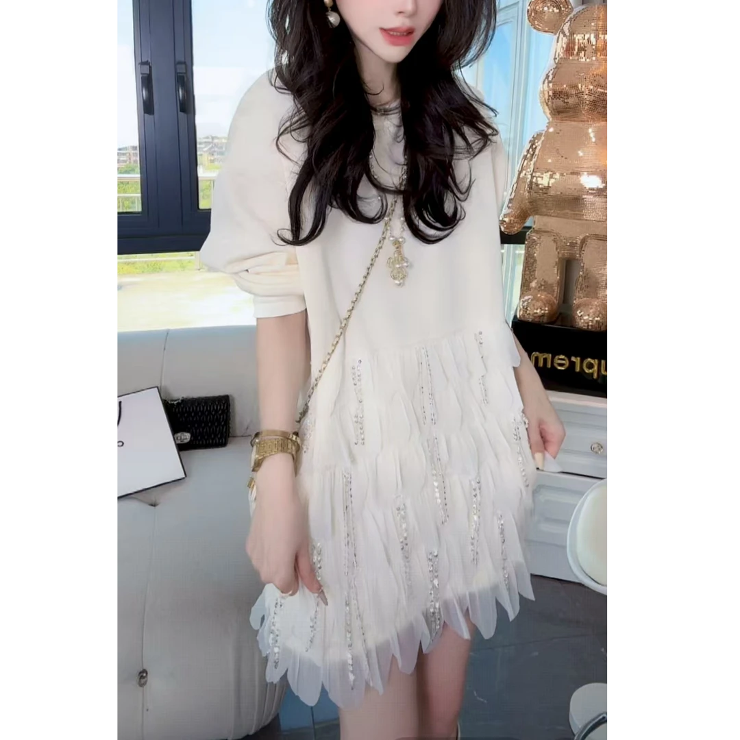 【薇恩COCO】重工镶钻流苏时尚套头上衣女装新款新上衣S5230