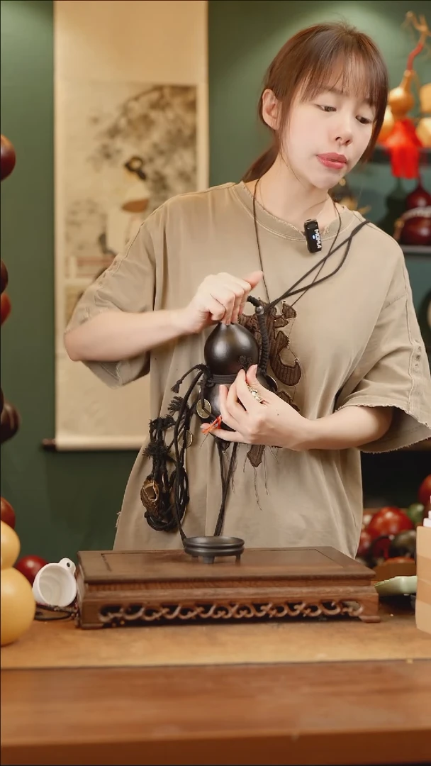 304号精品天然大漆工艺防渗内胆酒葫芦~