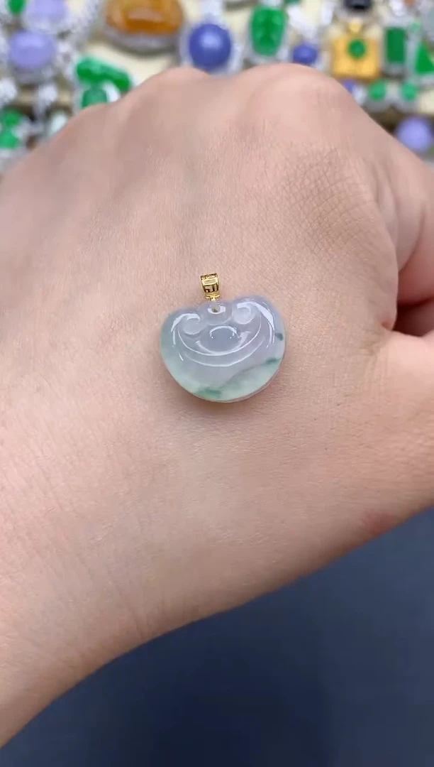 翡翠18K金镶嵌颈饰241-春日珠宝