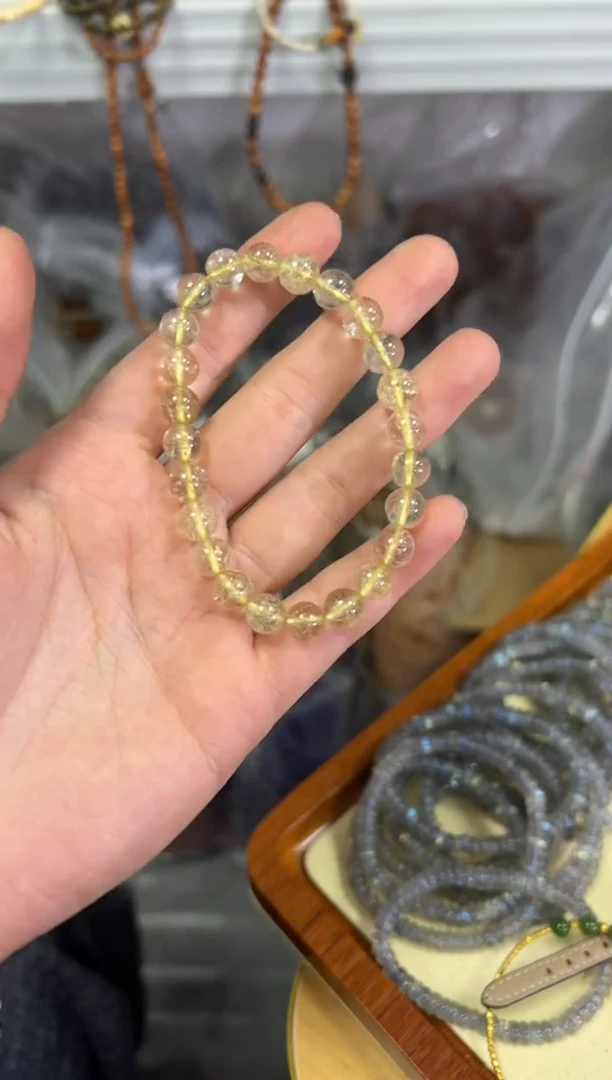 【闪购商品】发晶手链未镶嵌维纳斯发晶圆珠手链[3680]