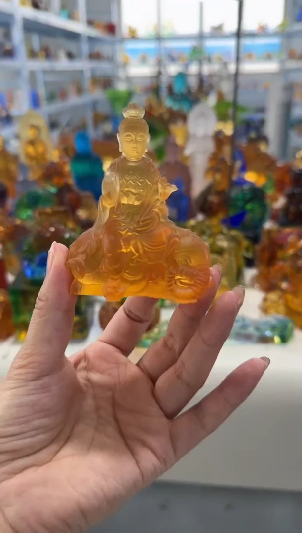 手工艺品琉璃普贤