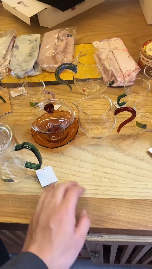 晶彩/怡然茶海/琥珀色+荷叶盖碗/琥珀色