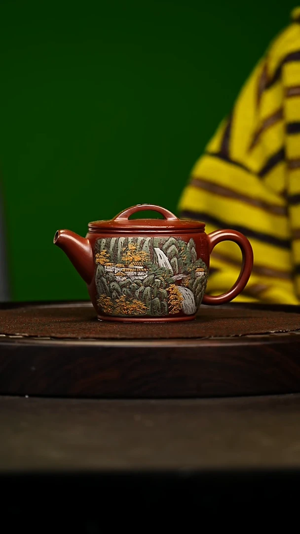 宜兴原矿高端紫砂 红皮龙300cc