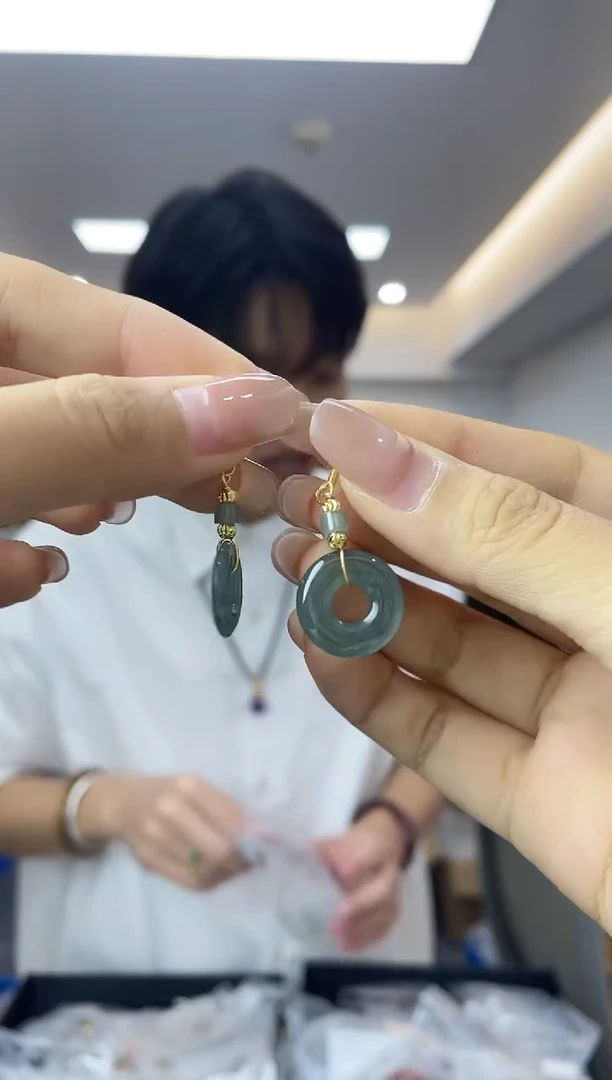 翡翠银S925镶嵌耳饰多样性一件发货