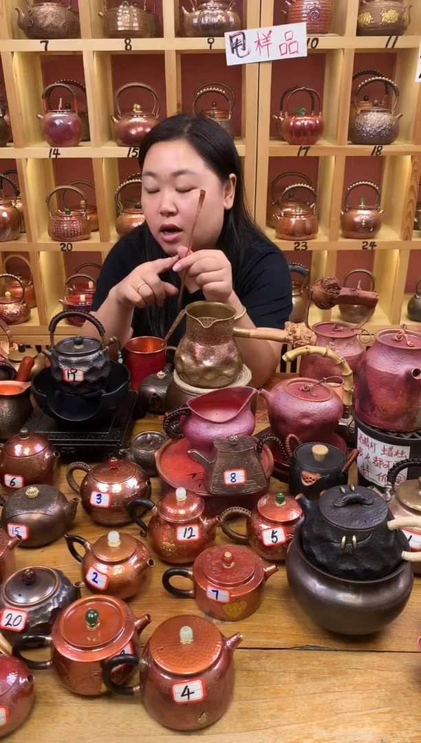 紫铜手工双头茶针茶拨